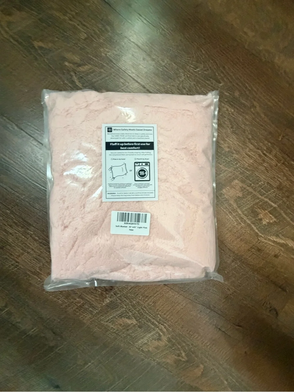 Yurhap Pink Heart Baby Blanket 30x40 NWT